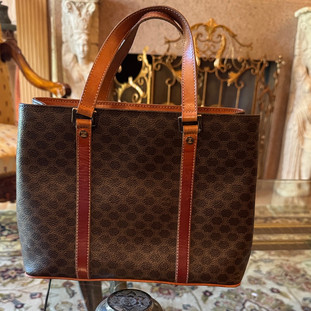 Celinemacadam Brown Leather Tote Bag